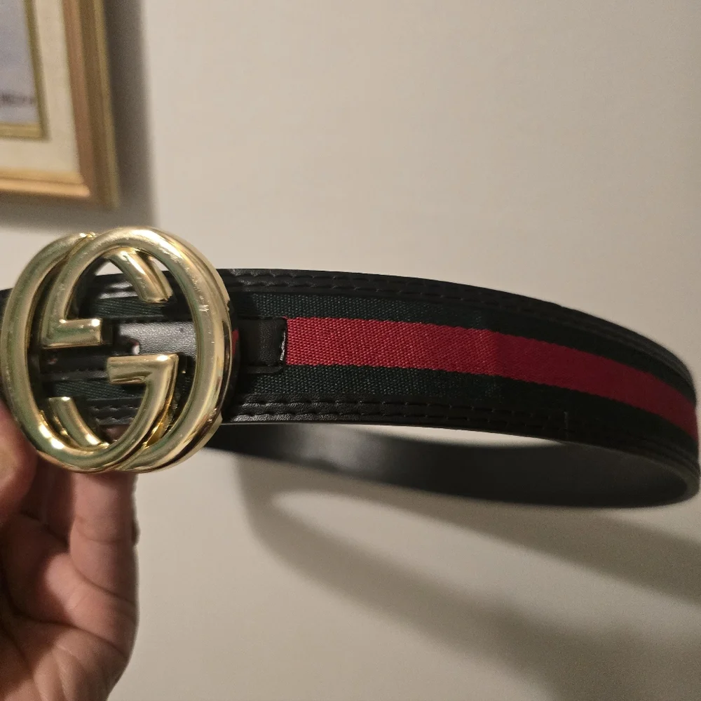 Gucci Black and Red Men's Belt